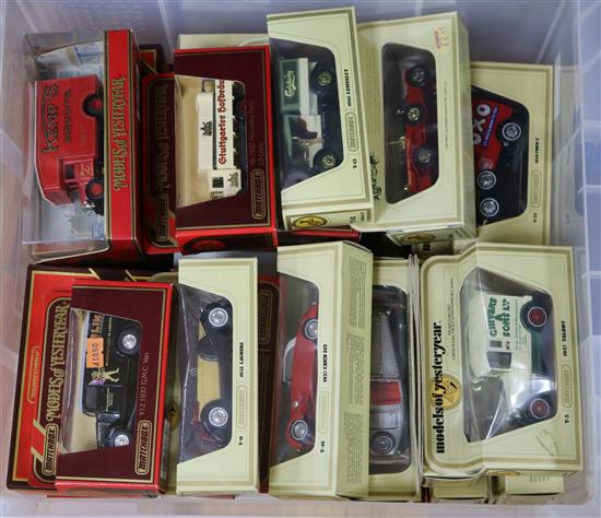 A collection of Models of Yesteryear and other model cars, boxed